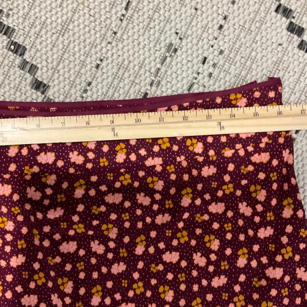 Free People Floral Mini Skirt Plum/Prune Print A-Line Skater Size 6